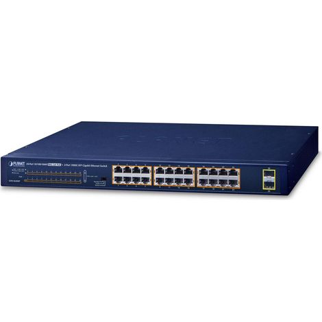 Planet 19" 24-Port 10/100/1000T, GSW-2620HP
