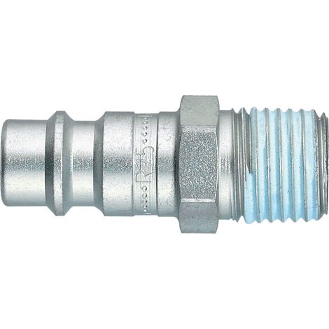 Raccord rapide pneumatique Legris, Filetage Mâle vers Mâle BSPP 1/4 in Male 1/4pouces Européen, Profil rectus en Acier ( Prix pour 1 )