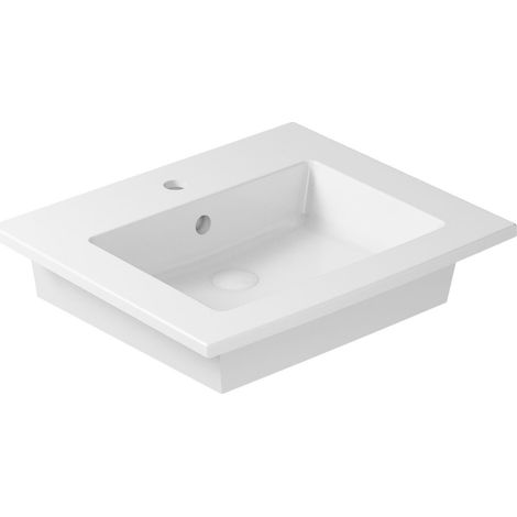 Lavabo Plus Design sospeso/incasso soprapiano 61x51 rettangolare
