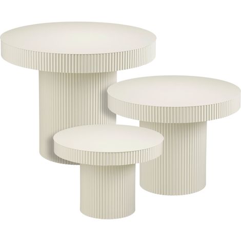 Mica Decorations Table d'appoint Blanc cassé H55xl70xL70cm (1/5)