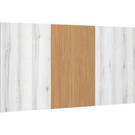Cabecero De Cama Arles Blanco Albo y Roble Rayado 159 cm (1/5)