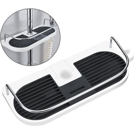 Duschregal ohne Bohren für Duschstange – Badezimmer-Organizerhalter für Shampoo, passend für 19 mm – 25 mm Stange (1/4)