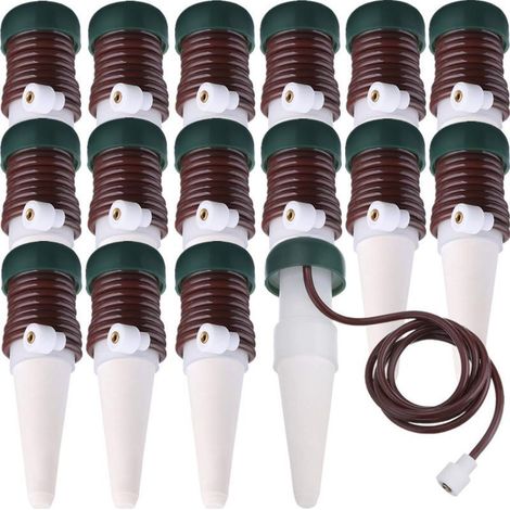 Automatisches Bewässerungssystem von Stakes, langsam freisetzende automatische Tropfbewässerung für Zimmer- und Gartenpflanzen (16er-Packung) (1/5)