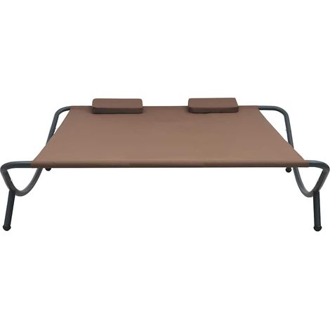 Chaise longue, Fauteuil Relax, pour Jardin Balcon Camping, Tissu Marron OIB2679E (1/5)