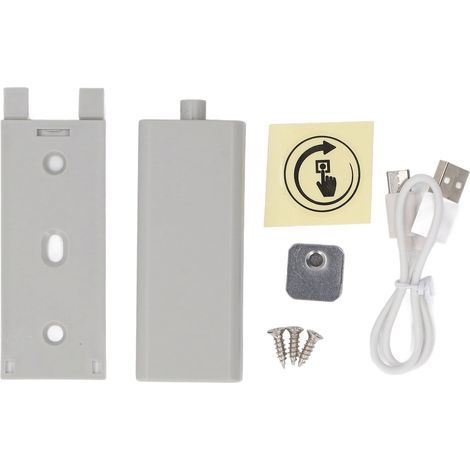 Intelligenter, automatischer elektrischer Magnet-Türöffner mit Druckverschluss für Schrank-, Schubladen- und Küchenschranktüren, hellgrau (1/5)