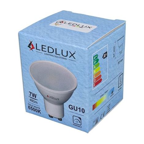 Set 3 Lampadine LED GU10 Dimmerabili TRIAC 7W 570lm 220V, 3000K/4000K/6500K (Bianco Freddo 6500K) (1/3)