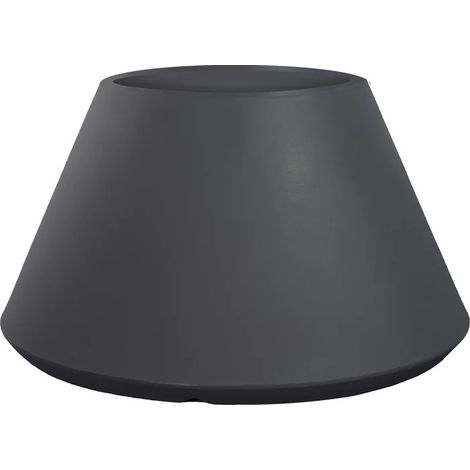 Vaso para exterior/interior Stromboli Antracita diámetro 60×35 cm en resina (1/2)