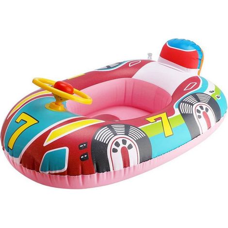 Bouée gonflable pour enfants avec poignée, idéale pour la piscine et adaptée aux bébés de 1 à 2 ans. (1/5)