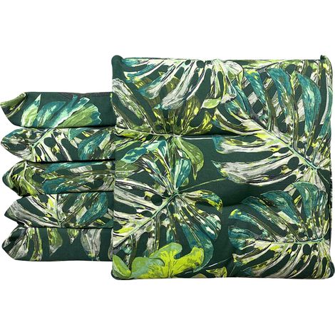 Set 4/6 Cuscini Geometrico Sedia con Lacci Prodotto Italiano 40 x 40 AlbusVerde - 6 Pezzi