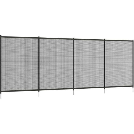 Clôture barrière de sécurité pour piscine filet - lot de 4 panneaux - Dim. 365L x 126H cm - noir