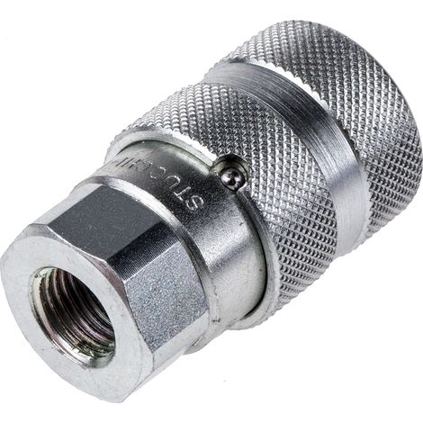 Raccord hydraulique rapide RS PRO, Femelle en Acier carbone 1/4pouces ( Prix pour 1 ) (1/2)