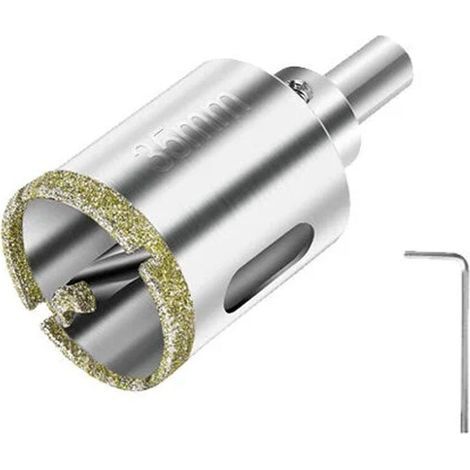 SCIE-CLOCHE DIAMANTéE 35 mm, Scie Cloche Carrelage avec Revêtement de Surface en Diamant pour Coupe de Verre, Carrelage, Céramique, Marbre, Calcaire (1/4)