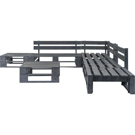 Maison Exclusive - 6-tlg. Garten-Sofagarnitur aus Paletten Holz G
