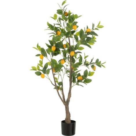 Plante Artificielle en Pot "Citronnier" 130cm Vert (1/5)