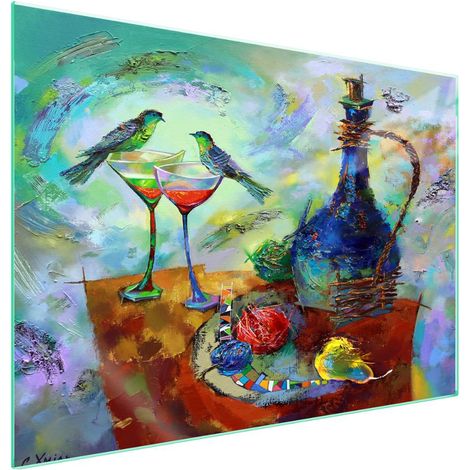protège-plaque de cuisson en verre 70x52 Vin (1/5)