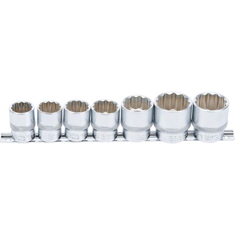 Set di bussole BGS a dodecagono, attacco quadro interno 12,5 mm (1/2"), SW 20 - 32 mm, 7 pezzi - 9109 (1/4)