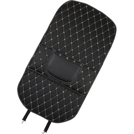 Protection de dossier de siège auto, housse de siège arrière en cuir PU, protection de repose-pieds, facile à nettoyer, résistante à l'usure, très grande taille (1/5)