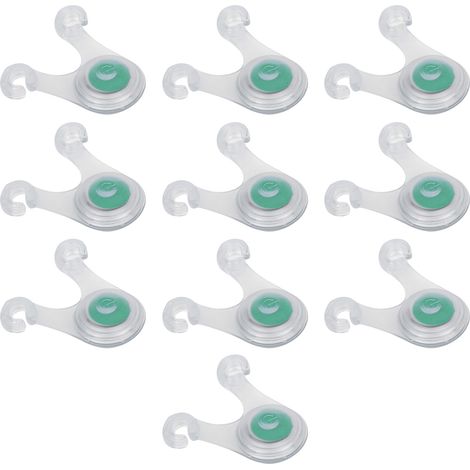 Lot de 10 guirlandes lumineuses LED vertes pour le camping, en silicone, à suspendre lors de la tente.