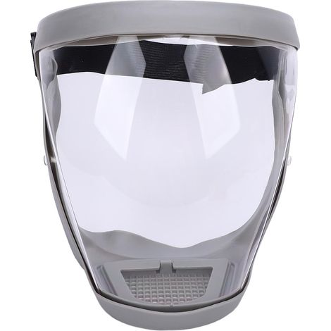 Écran facial de sécurité antibuée transparent intégral, protection maximale pour le meulage et la découpe, gris (1/5)