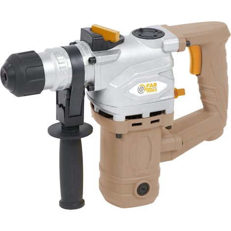 Marteau perforateur SDS 1000W 5J, 3 fonctions, vitesse 850tr/min, percussion 0-3800cp/min, poignée auxiliaire (1/4)