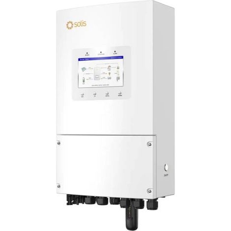 Inverter Fotovoltaico Solis Monofase Ibrido On-Grid/Off-Grid 6kW CEI 0-21 con Schermo LCD a Colori, WiFi e TA Inclusi Garanzia 10 Anni IP66 SKU-12223
