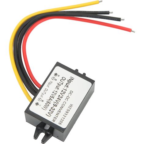 Gleichstrom-Spannungsregler (12 V/24 V, 9–32 V auf 12 V, 5 A), wasserdicht, flammhemmend, Stabilisator für Wohnmobile, Boote, LED-Beleuchtung, 60 W (1/5)