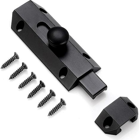 Loquet Securite Laiton Massif Pene Porte Noir (1/5)