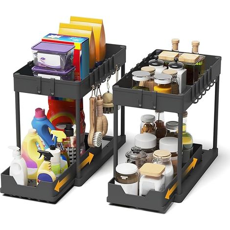 Rangement sous Évier - Organisateur sous Evier Tiroir Coulissant à Extraction - Rangement Et Organisation De Cuisine (1/5)
