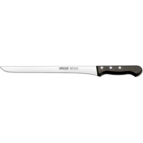 Coltello da prosciutto Arcos Palisandro 272300 in acciaio inox Nitrum e mango Palisandro in legno con lama di 27,5 cm, e lama di copertura