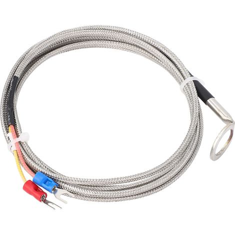 Capteur de température type K thermocouple acier inoxydable pour mesure CHT moteur automobile avec rondelle ID 14 mm 1 m (1/5)