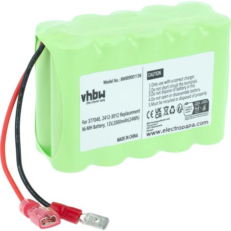 vhbw Akku kompatibel mit Roto G1 RT1, RT2 SF G1 Dachfensterrollladen (2000 mAh, 12 V, NiMH)