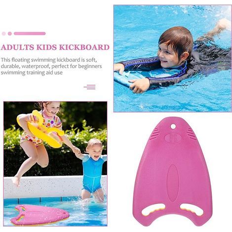 Swim Kickboard, Lightweight Swim Exercise Equipment Aid Foam Kick Board for Summer Toddlers Youth Children Pool Fun - Pink (1/4)