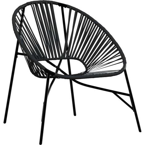 Maison Exclusive - Chaise œuf de jardin noir résine tressée