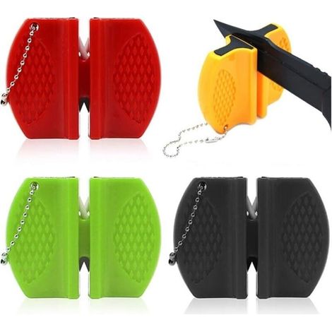 Affûteur de couteau de cuisine portable 4PCS,Mini-outil d'affûtage de couteaux de poche épais et fin étapes pour les voyages en camping d'alpinisme ou le barbecue en plein air (1/5)
