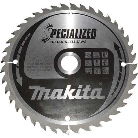 B-32954 Disco sierra circular , Specialized T.C.T, 165 x 20 mm, 40 D