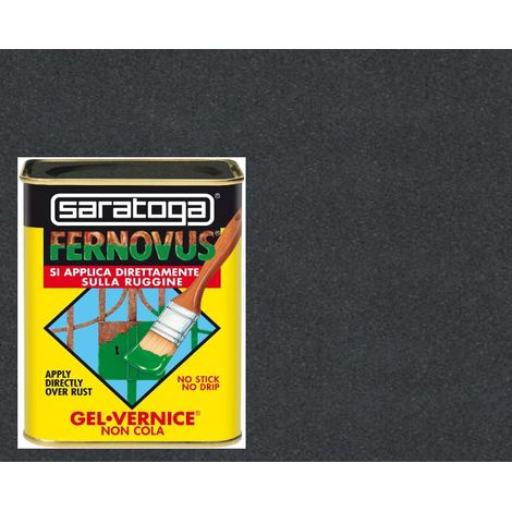 Fernovus Vernice Gel Saratoga 750Ml Ferro Micaceo Nero Antico Fernovus Vernice Gel Saratoga 750Ml est une peinture en gel pour fer micacé de couleur noir antique.