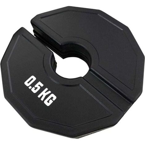 Plaques de poids fractionnées Gym Micro-Plates, XU, Haltères, Plaques en caoutchouc, Ajout de changement, Noir, 0,5 kg - KZQ (1/4)