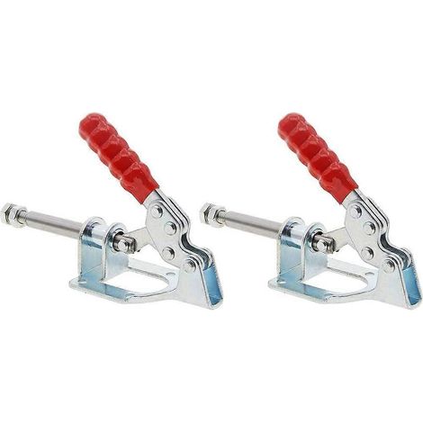 2 pinces à genouillère 32 mm GH-302-F, type push-pull, capacité de maintien de 136 kg, pince de serrage verticale à dégagement rapide pour outils manuels GH-302-FM pour soudage, travail du bois (1/5)