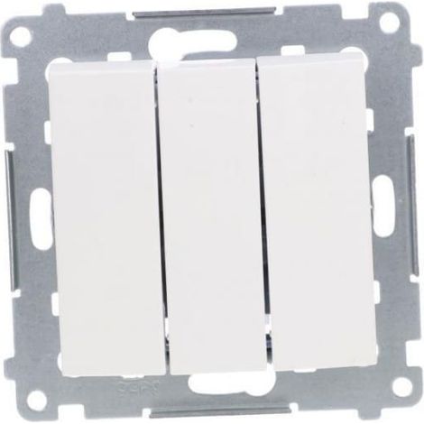 Simon 54 Premium Triplo pulsante (modulo) 10AX, 250V, connettori rapidi, bianco DP31.01/11