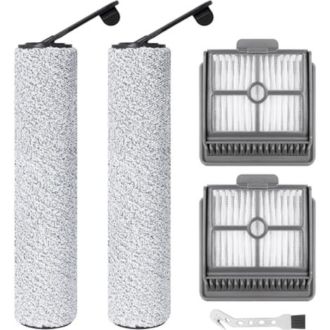 Rouleau de brosse de rechange et Filtre HEPA pour DREAME H12S Aspirateur Laveur, 2 rouleaux de brosse + 2 filtres + 1 brosse de nettoyage (1/3)