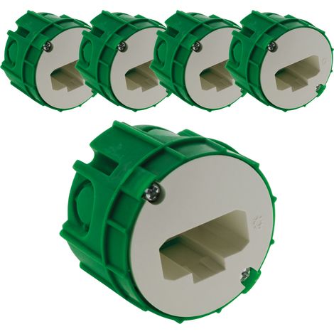 Zenitech – Lot de 5 boîtes DCL applique murs pleins Ø54mm – Profondeur 40mm – Pour installation dans placo – Boîte de luminaire DLC