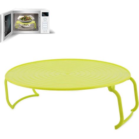 Plateau de cuisson pour micro-ondes, grille multifonctionnelle en plastique, support de cuisson pour four à micro-ondes (vert) (1/5)