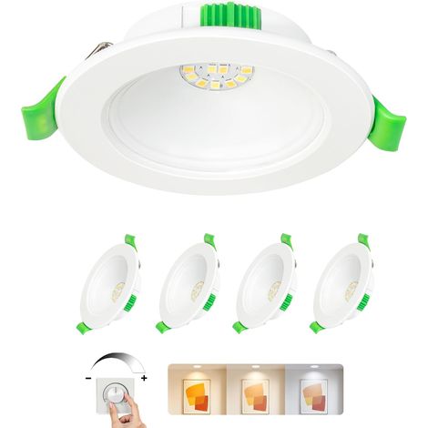 Spot LED Encastrable 230V Dimmable 5W Extra Plat Spots de Plafond (1/5)