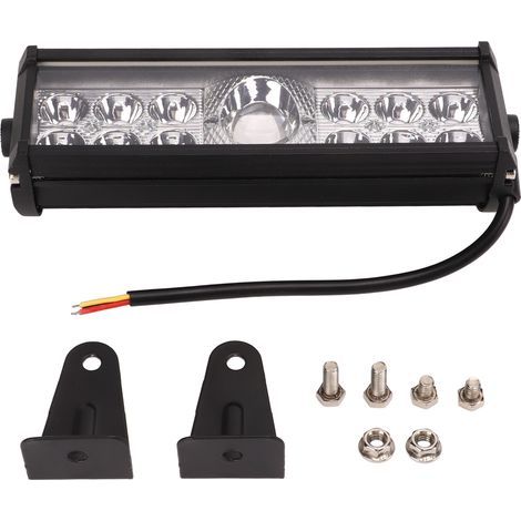 Projecteur de travail LED blanc ambré 10 pouces 120 W 12 000 lm, protection IP67, lampe de conduite tout-terrain avec support (1/3)