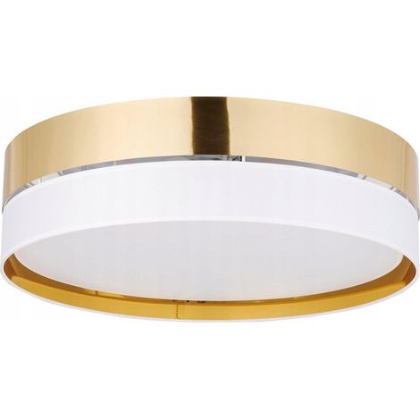 Tk-lighting Deckenleuchte Hilton weiß und gold 45x45 cm