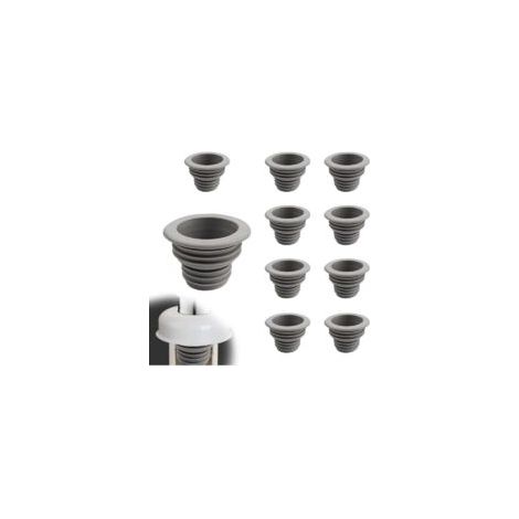 Tapones de sellado para lavadoras, 10 unidades, manguera de desagüe desodorante gris (40 × 32 mm), tapones de sellado de manguera de alambre, An - Crezuo (1/4)