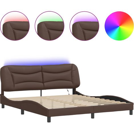 Maison Exclusive - Giroletto con LED senza Materasso Hvar Marrone 180x200 cm (1/5)