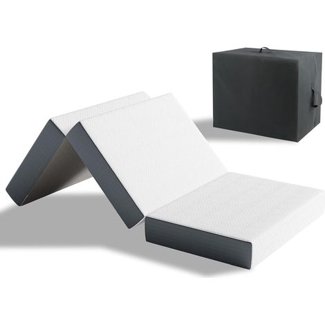 Épaisseur 10cm Matelas Pliable Mémoire Gel Sac Voyage 70x200cm (1/5)
