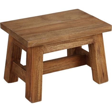 Holz-Hocker Ranch 30x20x20cm Holzhocker Blumenhocker Schemel Tritthocker Fußbank Fußhocker Sitzhocker (1/5)