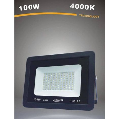 TrAdE Shop Traesio - Faretto Led Proiettore Da Esterno 100w Nero Ip65 Luce 6500k 4000k 3000k - -Bianco Naturale      -